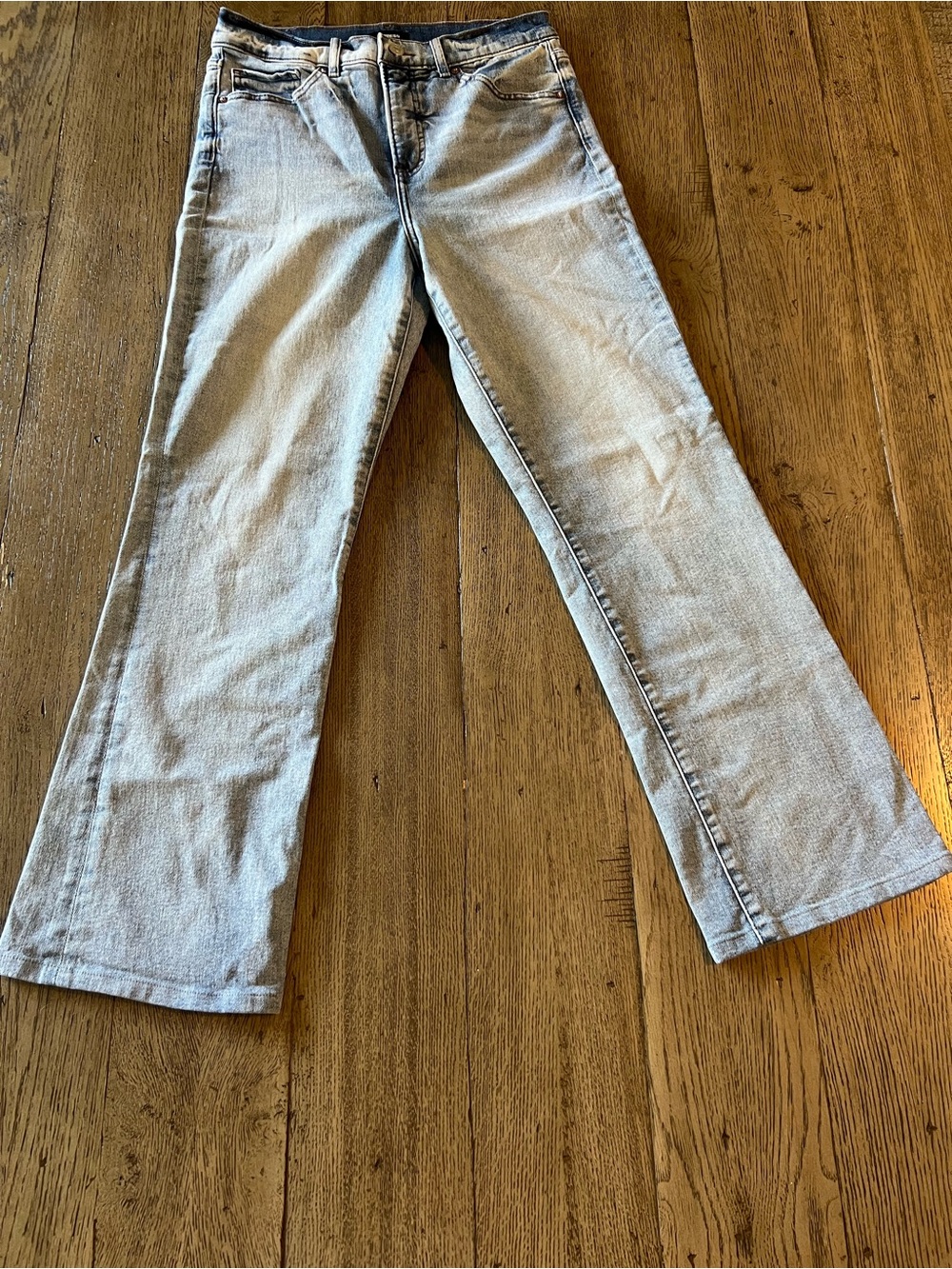 Express 6R Light Wash High Rise Flare Jeans – HEMMED